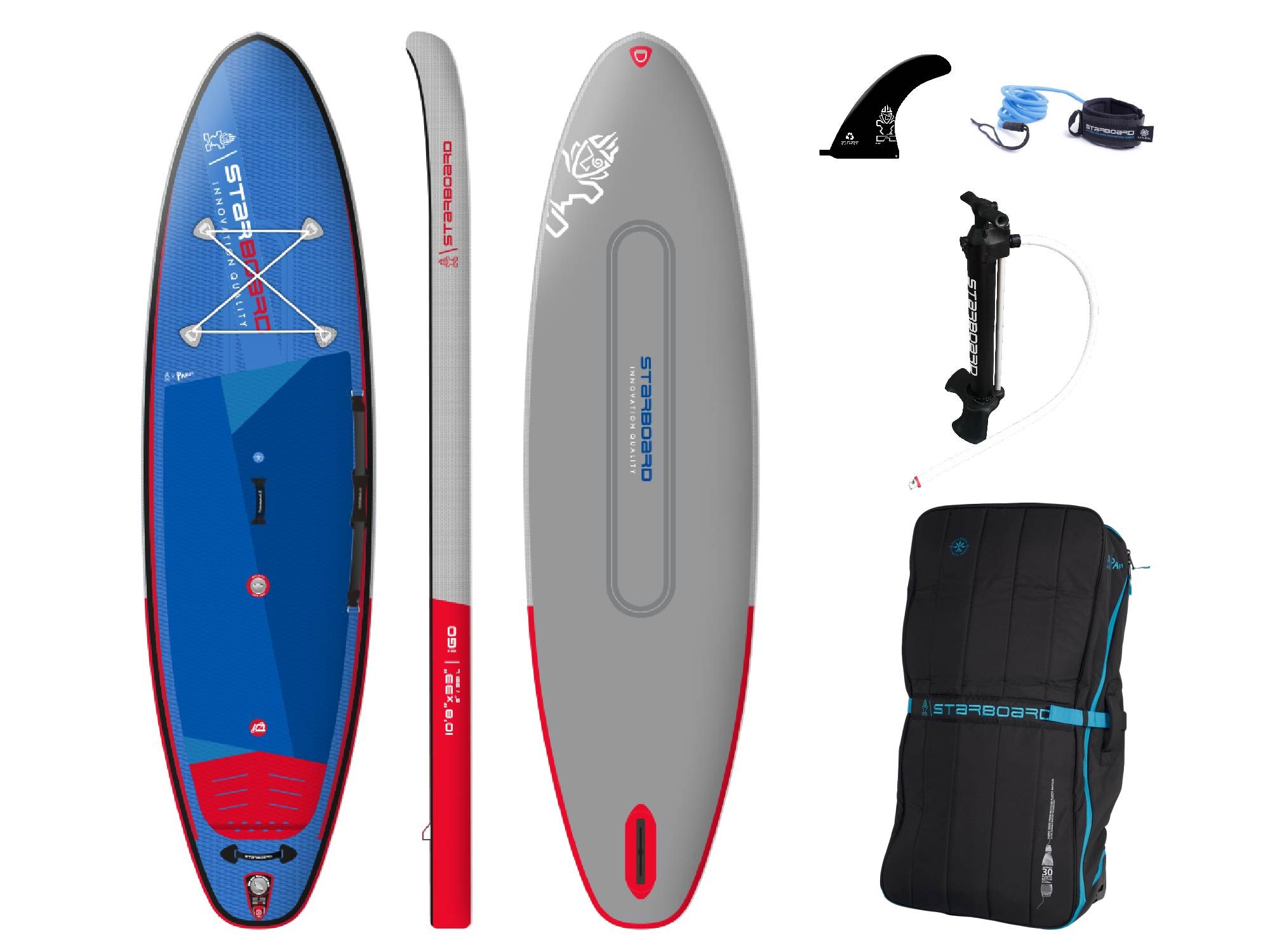 Starboard 2023 iGO INFLATABLE SUP 10'8" X 33" X 6" DELUXE SC